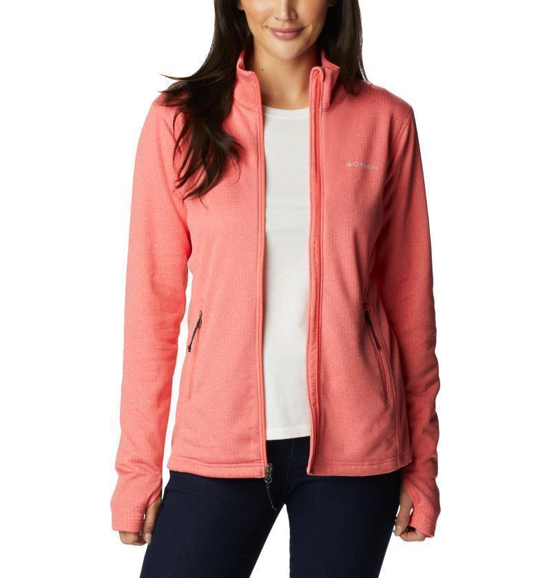 Park View Grid Fleece Full Zip - Womens - Blush Pink Heather 3