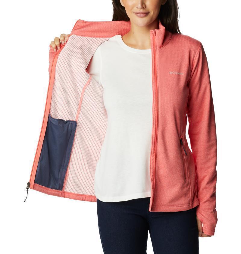 Park View Grid Fleece Full Zip - Womens - Blush Pink Heather 4