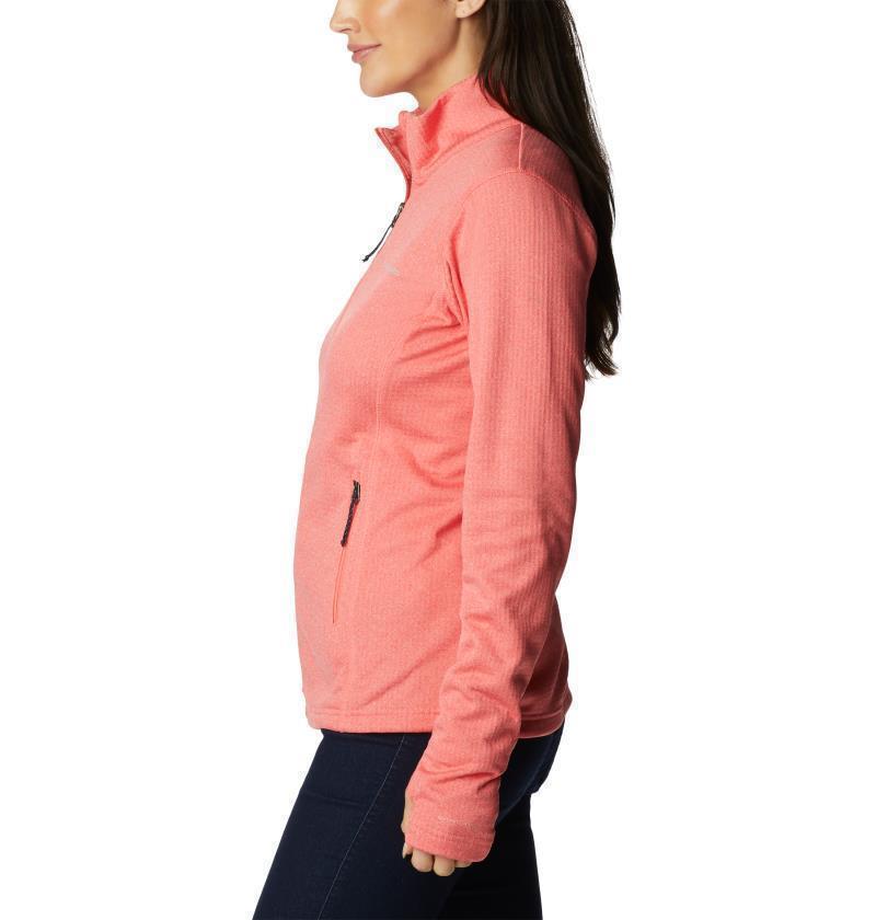 Park View Grid Fleece Full Zip - Womens - Blush Pink Heather 5