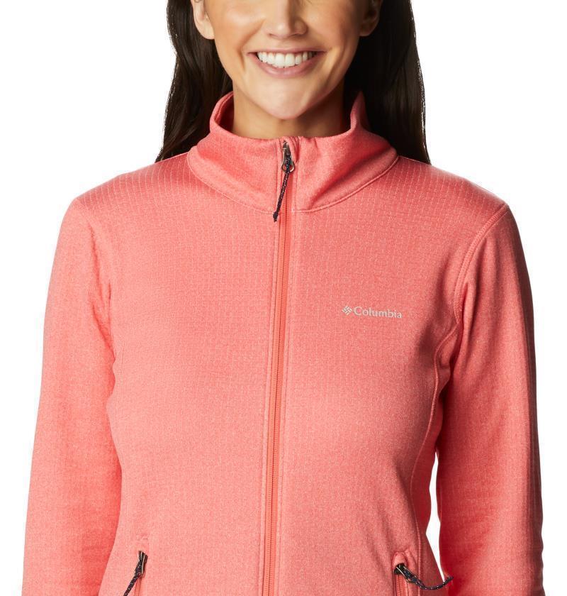 Park View Grid Fleece Full Zip - Womens - Blush Pink Heather 6