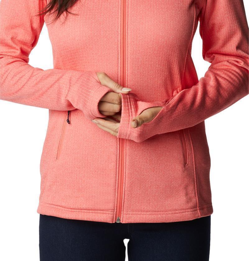 Park View Grid Fleece Full Zip - Womens - Blush Pink Heather 7