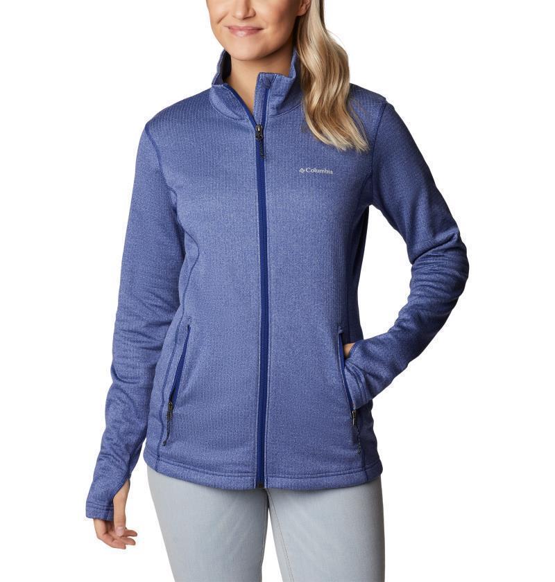Park View Grid Fleece Full Zip - Womens - Dark Sapphire Heather 1