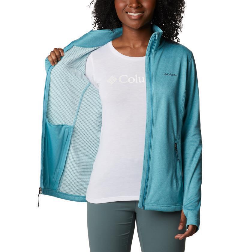 Park View Grid Fleece Full Zip - Womens - Sea Wave Heather 5