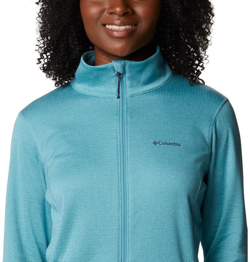 Park View Grid Fleece Full Zip - Womens - Sea Wave Heather 6