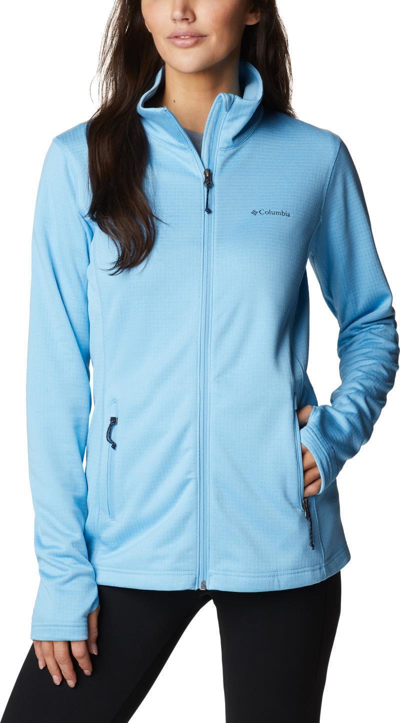Park View Grid Fleece Full Zip - Womens - Vista Blue Heather 1