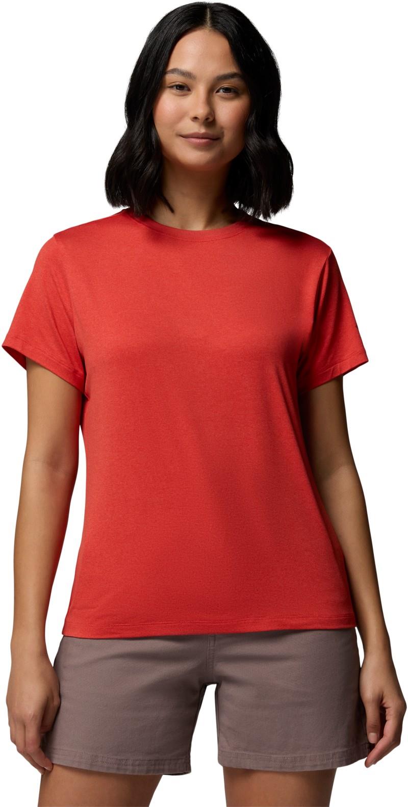 Parsons Point Back Graphic Tee - Womens - poppy red heather / floral fun 1