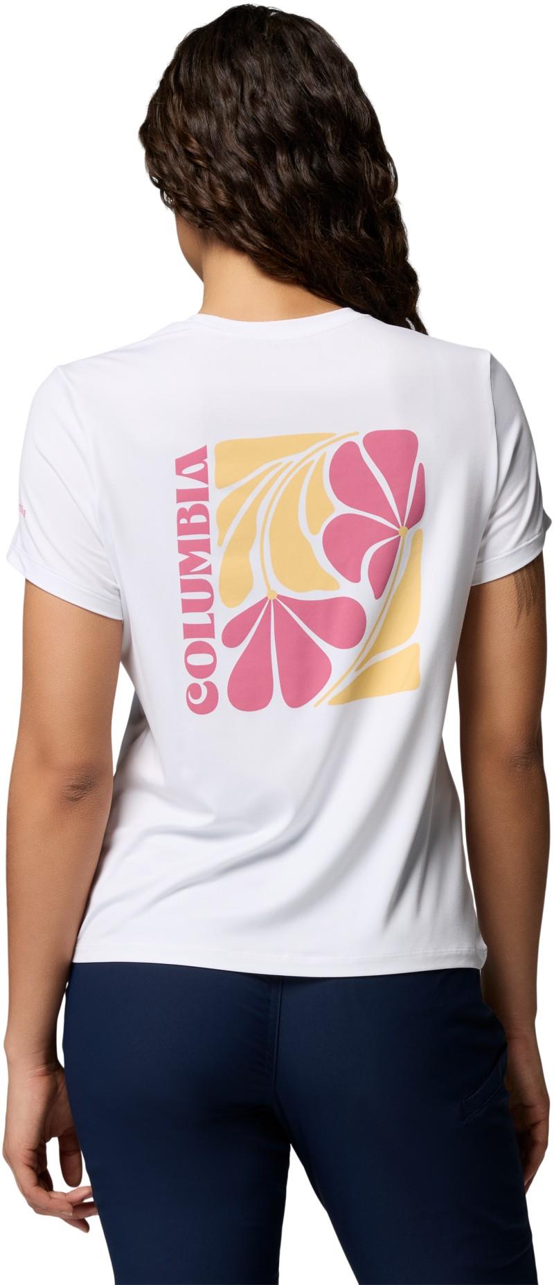 Parsons Point Back Graphic Tee - Womens - white heather / floral fun 1