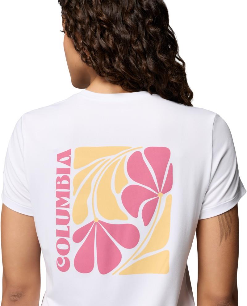 Parsons Point Back Graphic Tee - Womens - white heather / floral fun 1