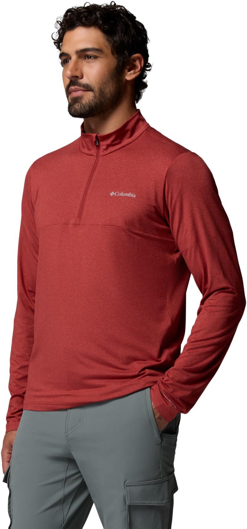 Parsons Point LS 1/4 Zip - Mens - red oxide heather 1