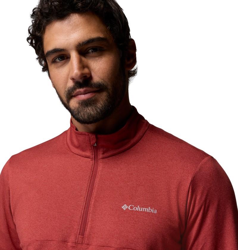 Parsons Point LS 1/4 Zip - Mens - red oxide heather 1