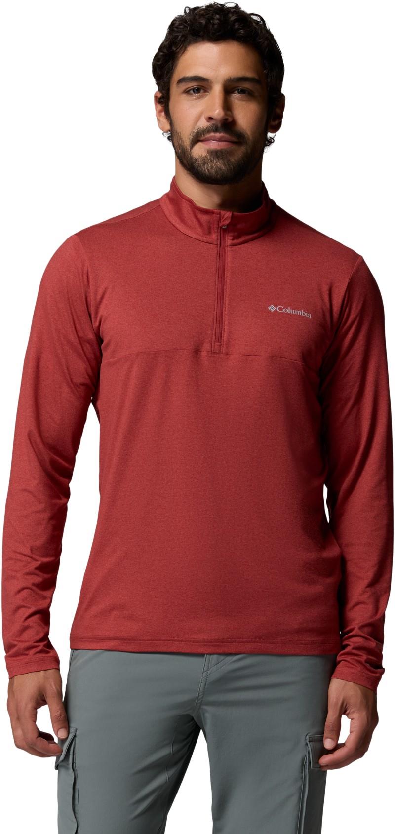 Parsons Point LS 1/4 Zip - Mens - red oxide heather 1