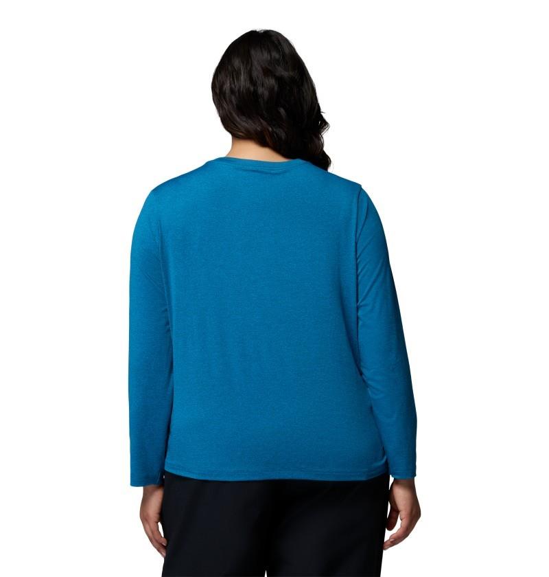 Parsons Point LS Graphic Tee, Extended - Womens - phoenix blue heather / all terrain 1