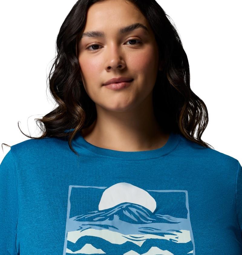 Parsons Point LS Graphic Tee, Extended - Womens - phoenix blue heather / all terrain 1