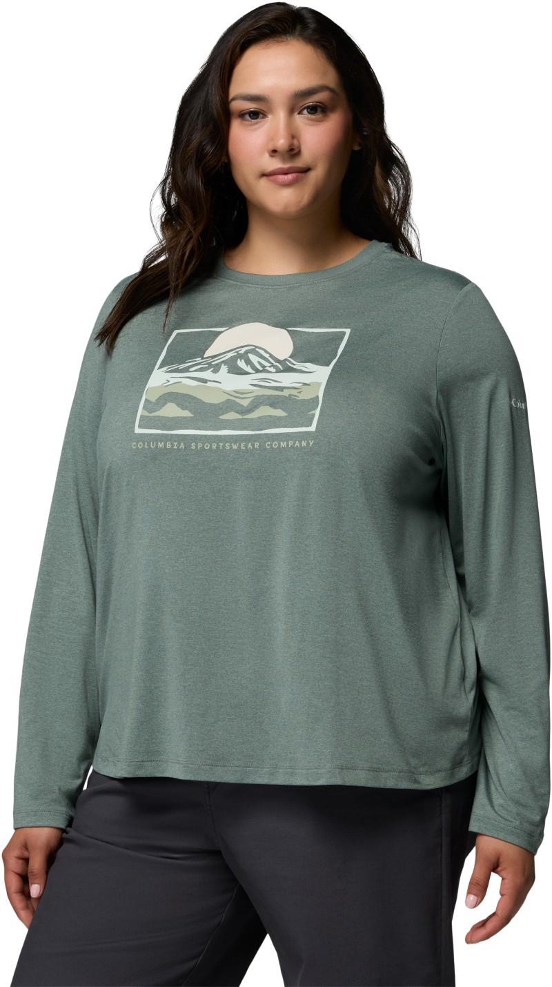 Parsons Point LS Graphic Tee, Extended - Womens - sedona sage heather / all terrain 1