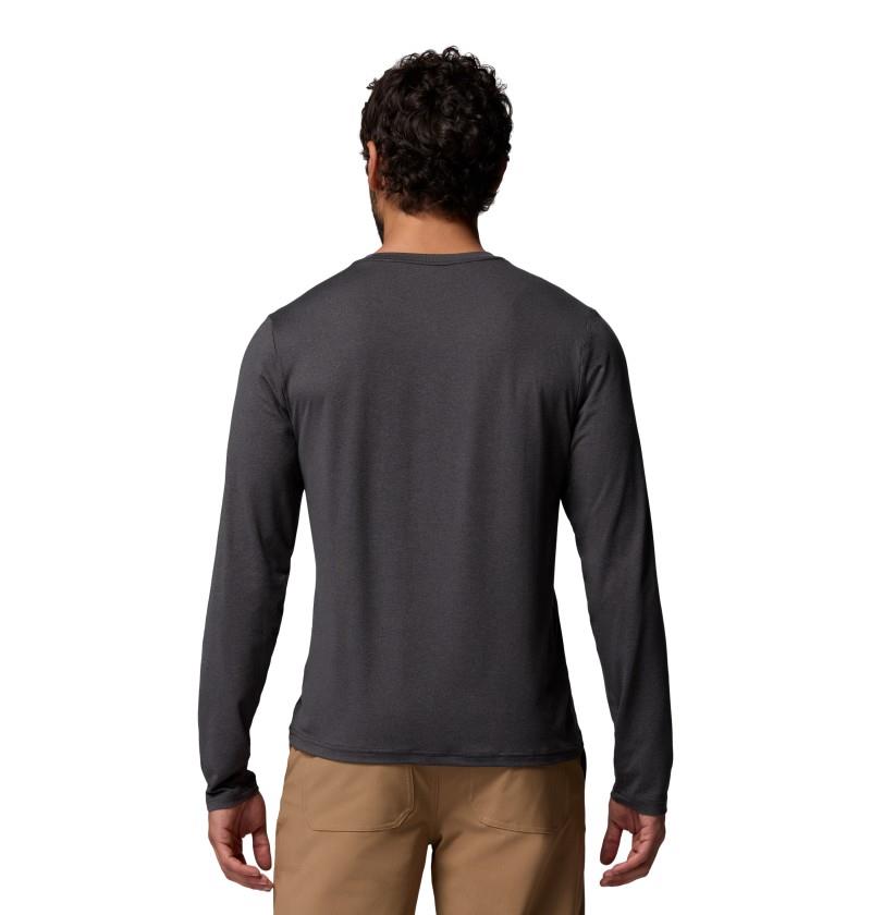 Parsons Point LS Graphic Tee - Mens - black heather blocky brand 1