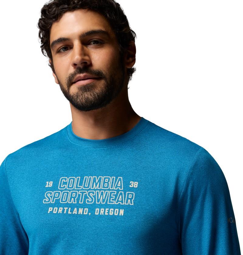 Parsons Point LS Graphic Tee - Mens - phoenix blue heather blocky brand 1