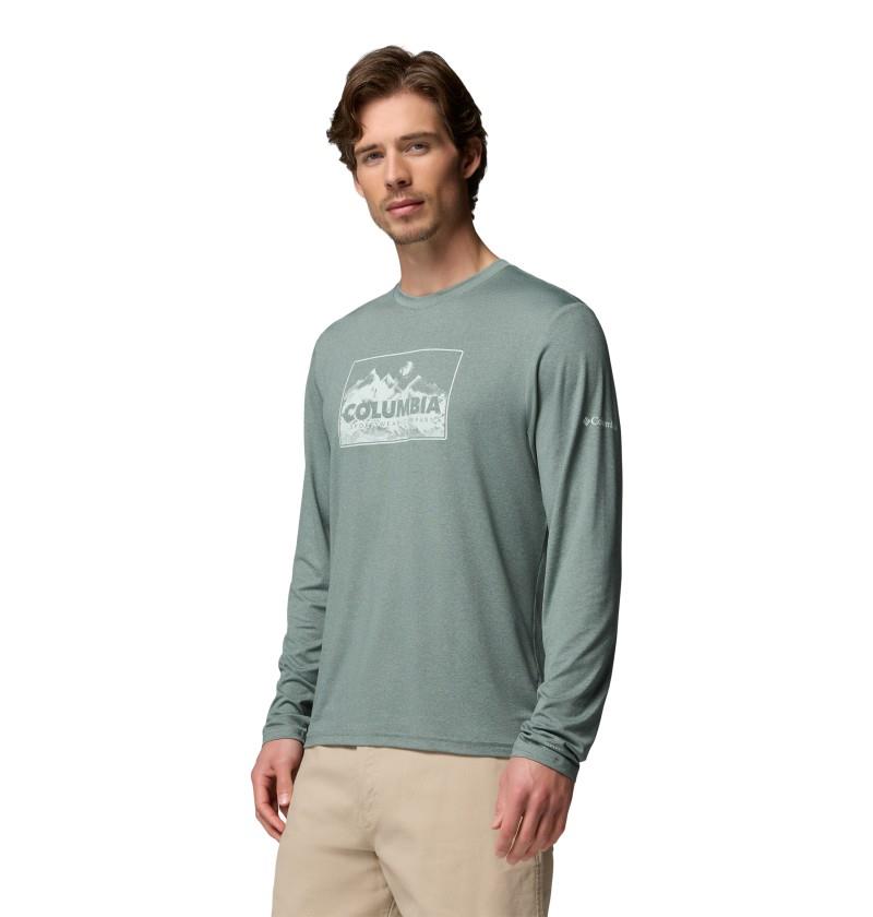 Parsons Point LS Graphic Tee - Mens - sedona sage heather framed peakscape 1