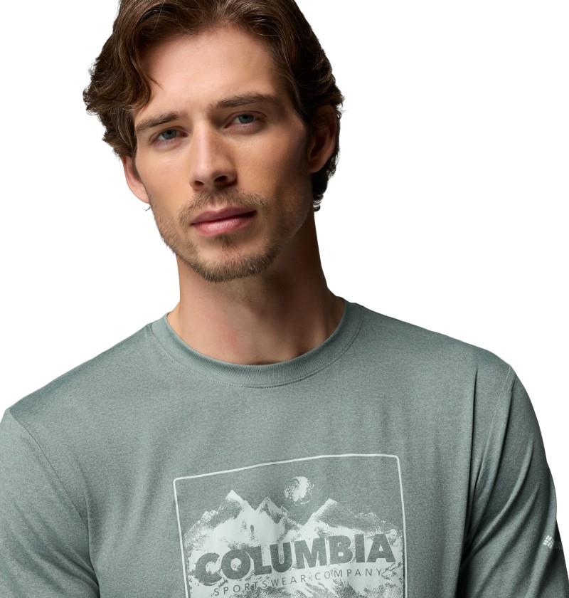 Parsons Point LS Graphic Tee - Mens - sedona sage heather framed peakscape 1