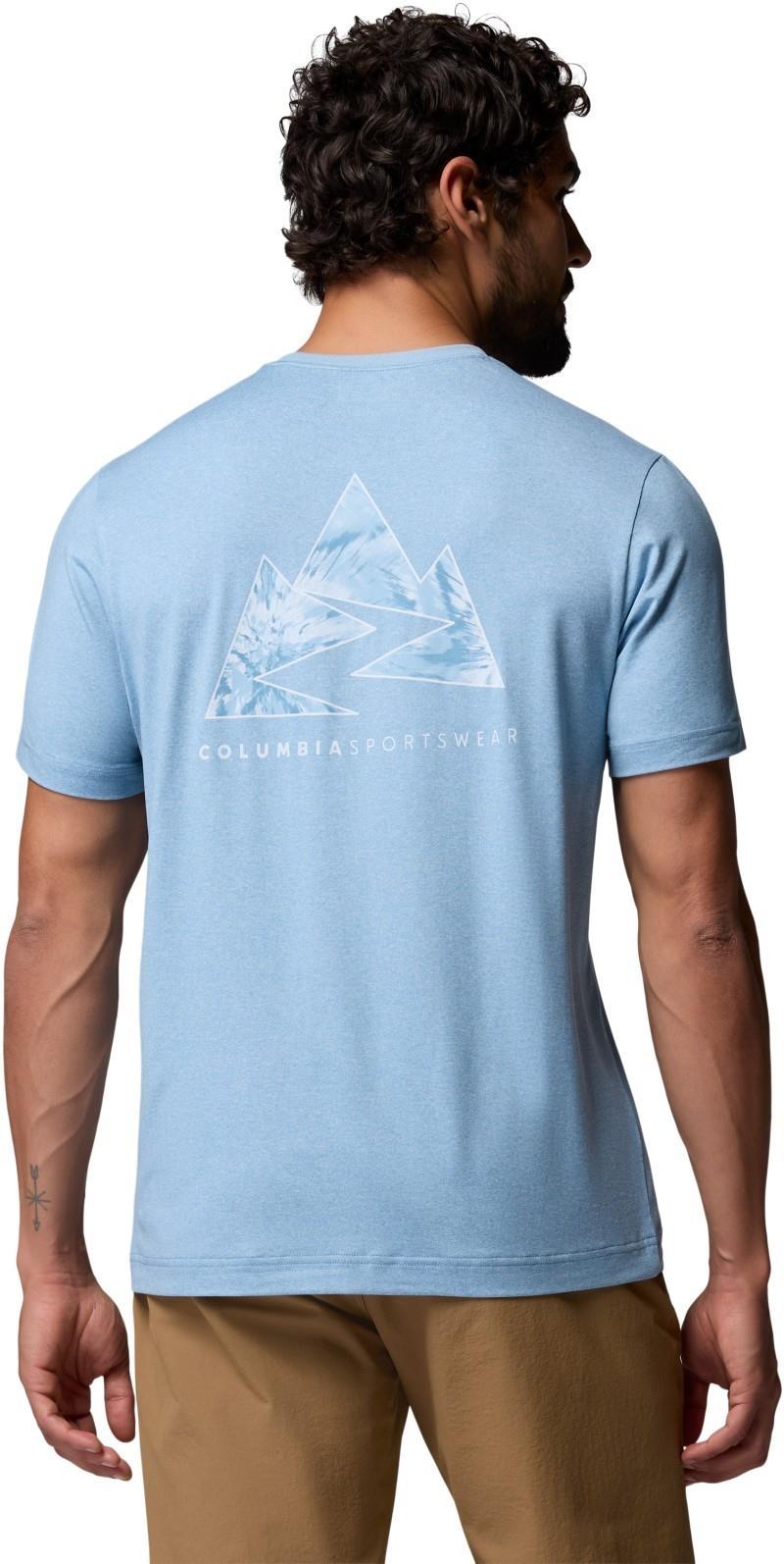 Parsons Point SS Back Graphic Tee, Extended - Mens - rainy day heather zigzag climb 1