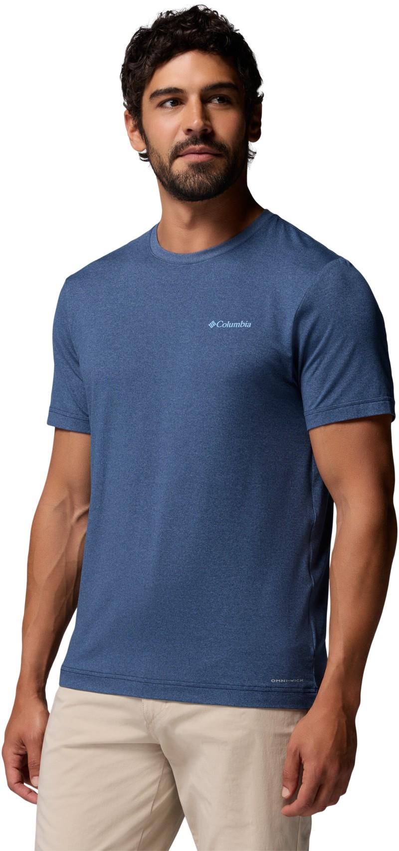 Parsons Point SS Back Graphic Tee, Tall - Mens - collegiate navy heather linescape snapshot 1