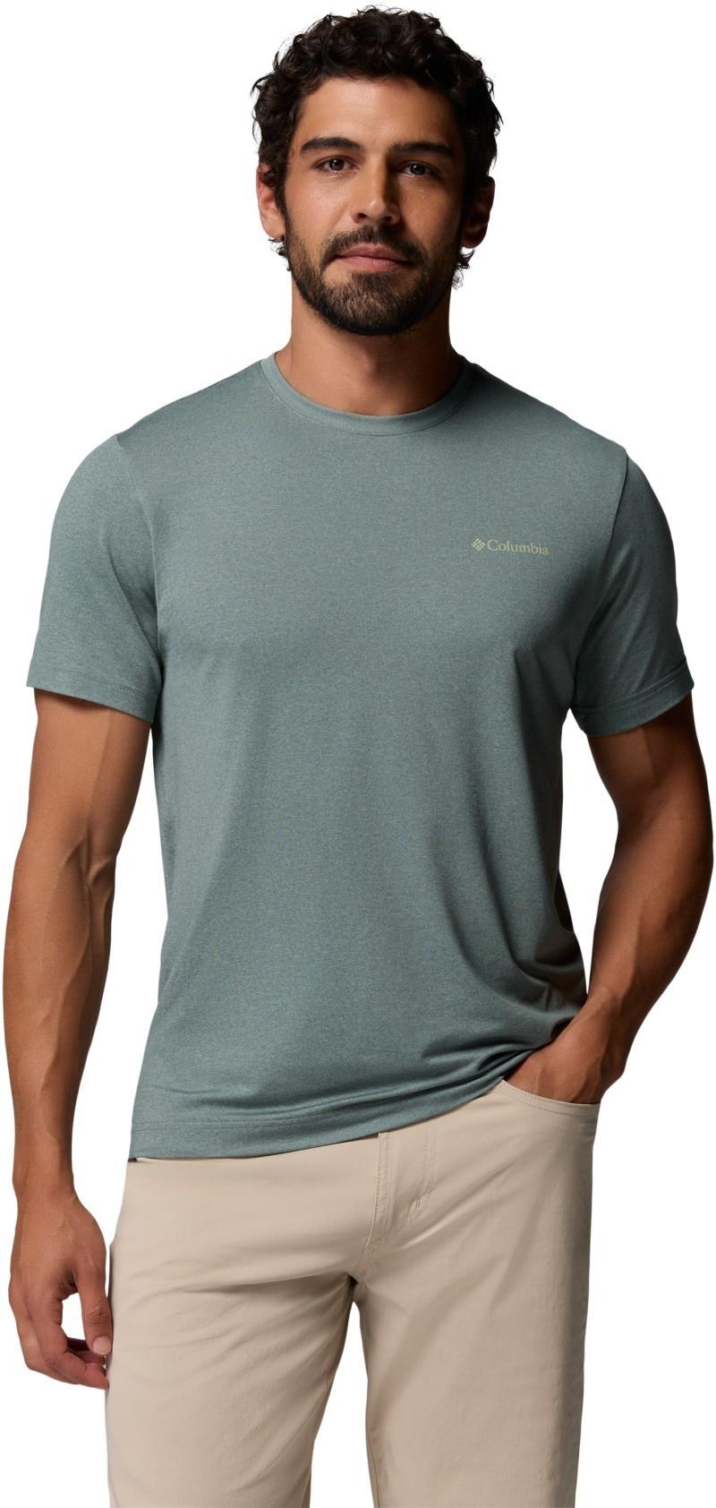 Parsons Point SS Back Graphic Tee, Tall - Mens - sedona sage heather blocky banner button 1
