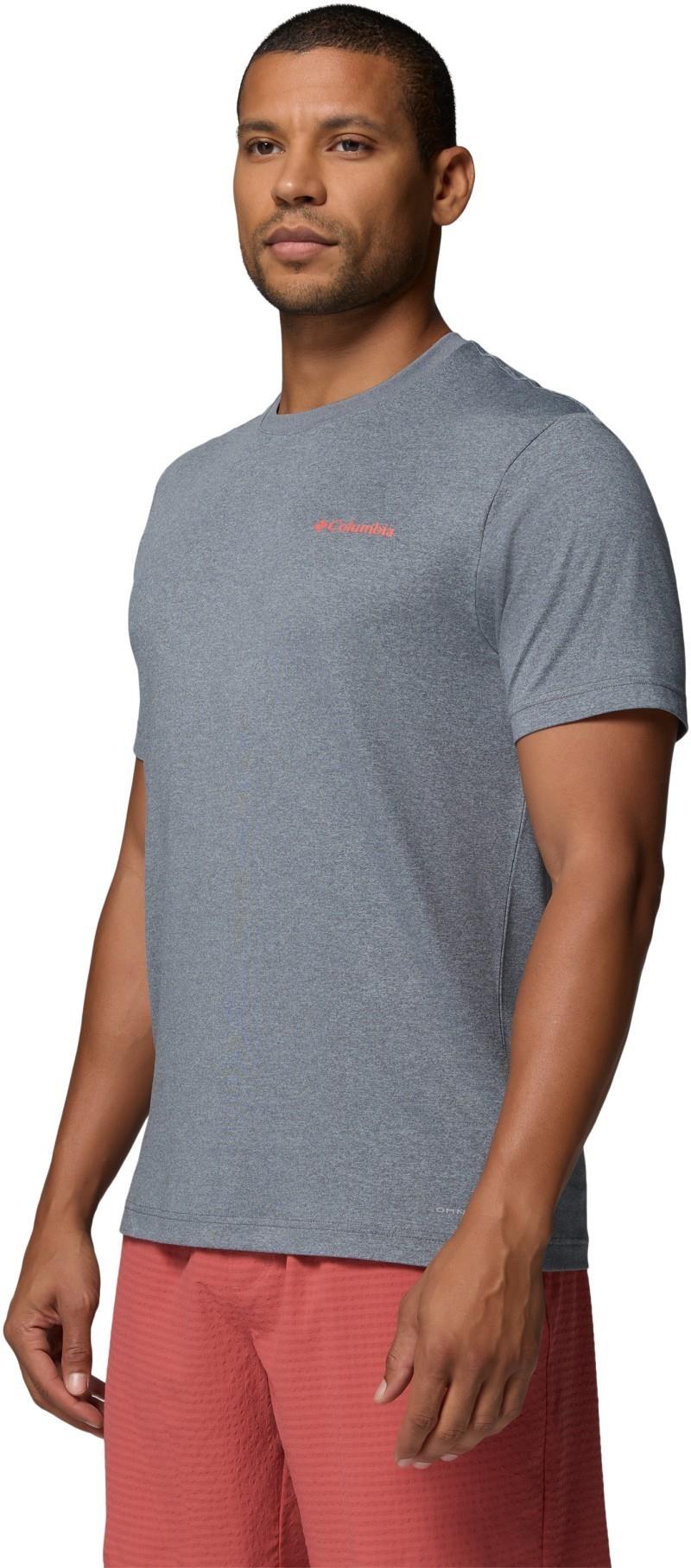 Parsons Point SS Back Graphic Tee - Mens - city grey heather / linear peaks 1