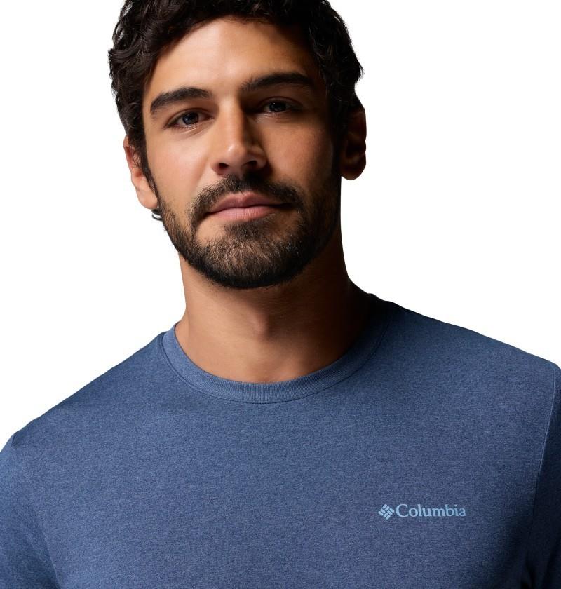 Parsons Point SS Back Graphic Tee - Mens - collegiate navy heather linescape snapshot 1
