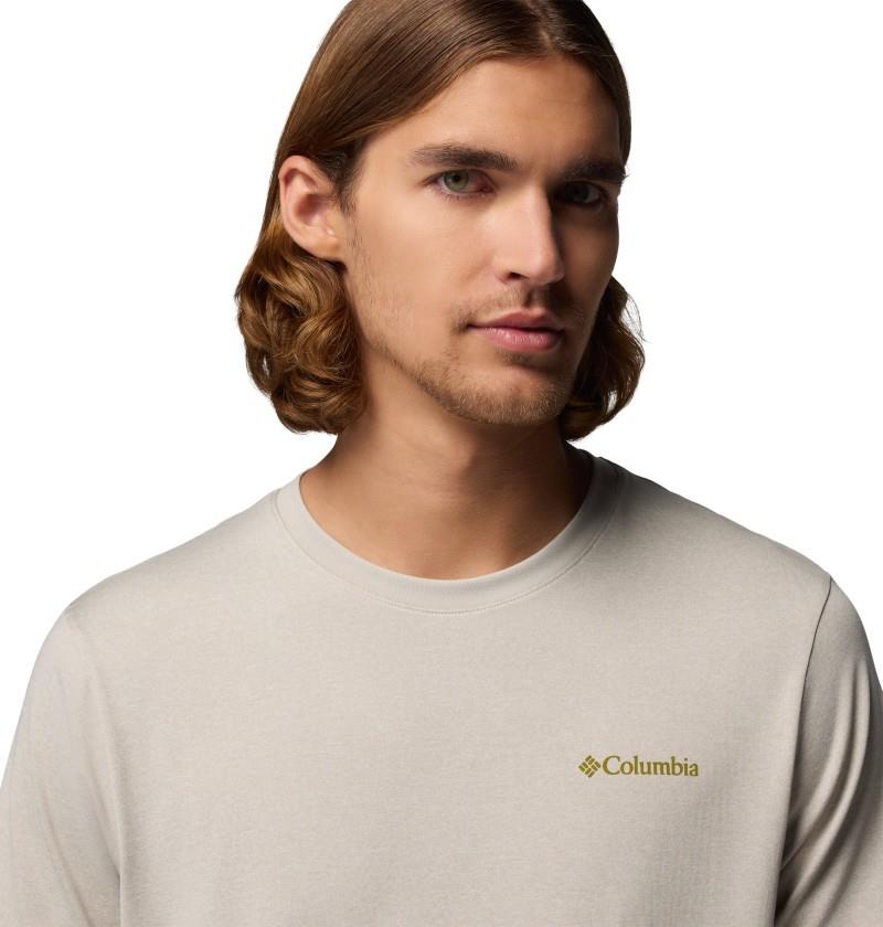 Parsons Point SS Back Graphic Tee - Mens - dark stone heather / linear peaks 1