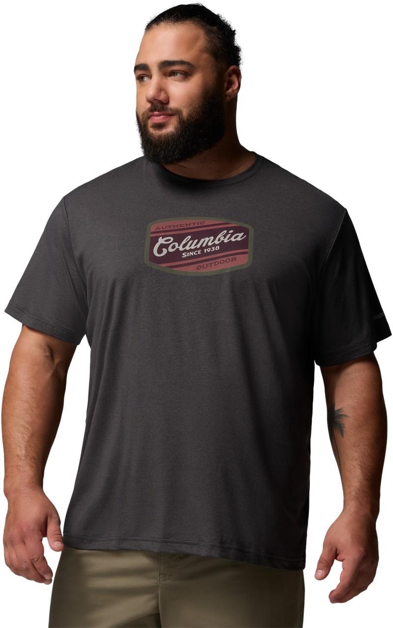 Parsons Point SS Graphic Tee, Extended - Mens - black heather / badge label 1