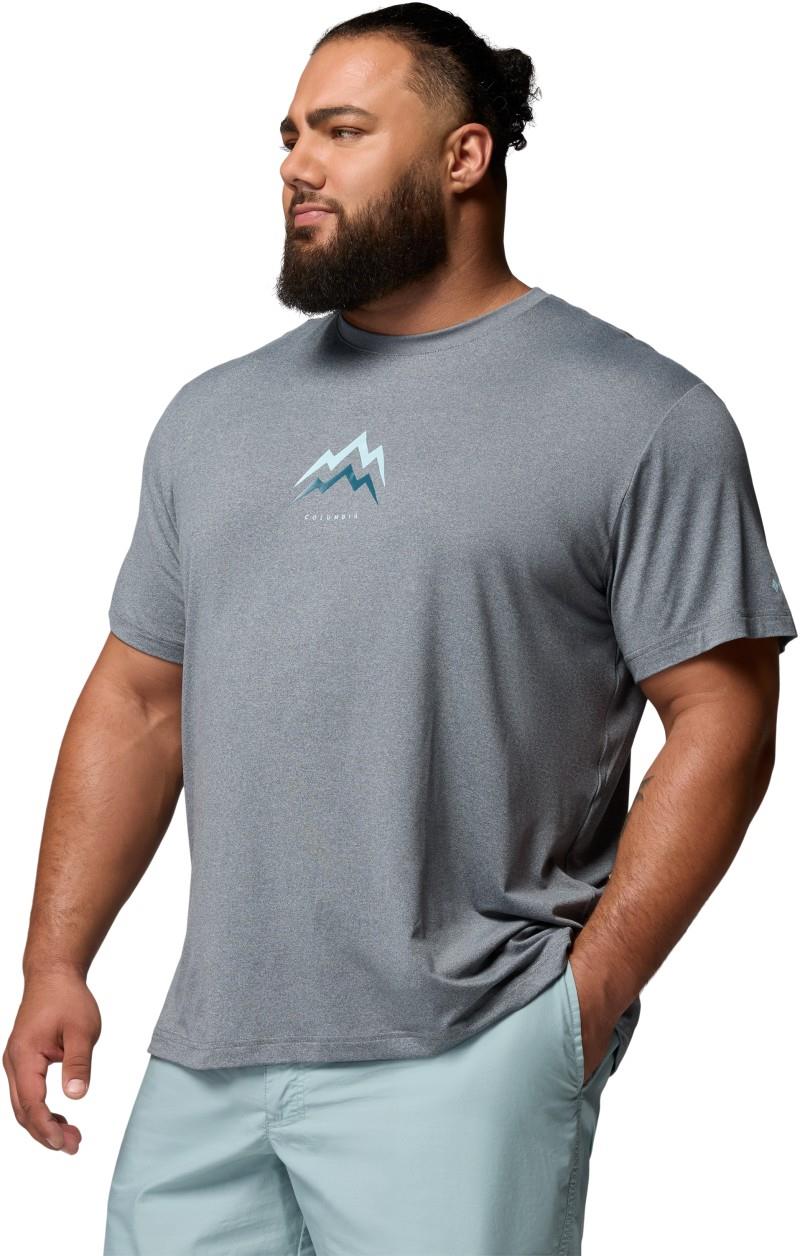 Parsons Point SS Graphic Tee, Extended - Mens - city grey heather / pointed peaks 1
