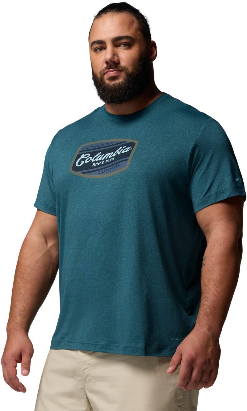 Parsons Point SS Graphic Tee, Extended - Mens - everblue heather / badge label 1