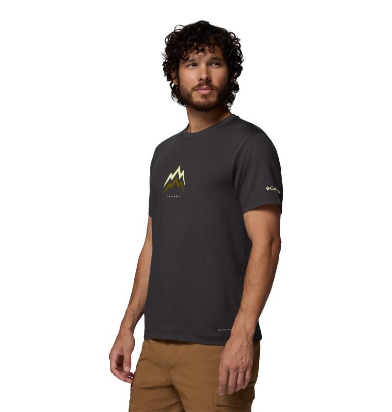 Parsons Point SS Graphic Tee, Tall - Mens - black heather / pointed peaks 1