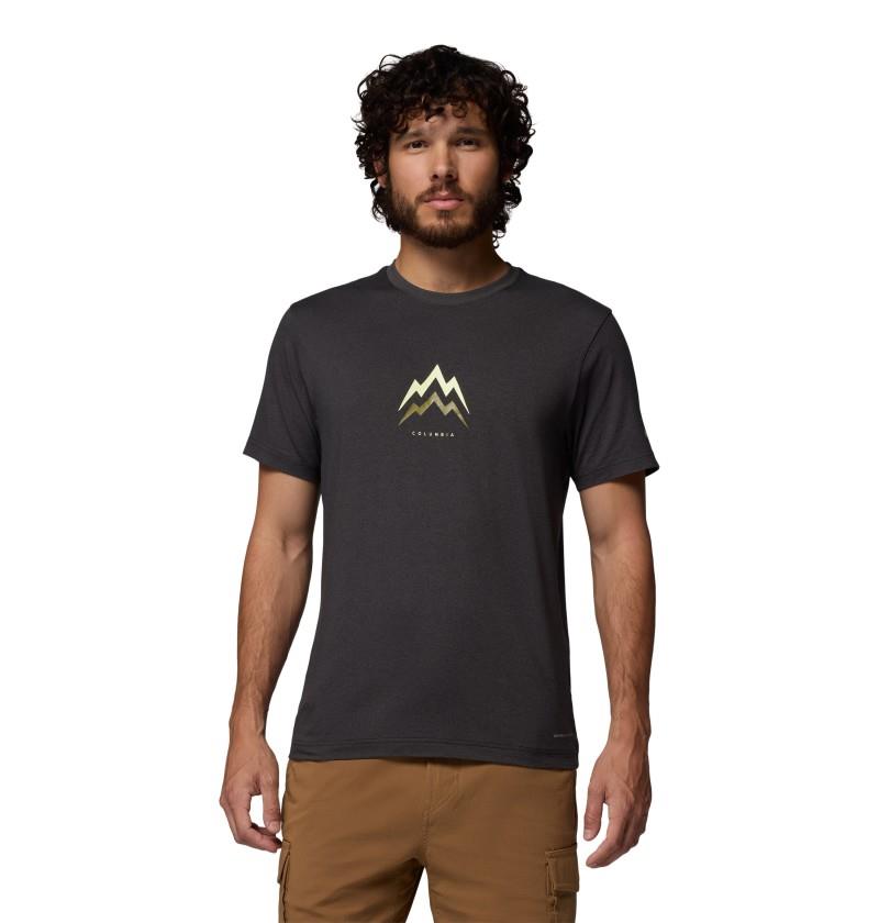 Parsons Point SS Graphic Tee, Tall - Mens - black heather / pointed peaks 1