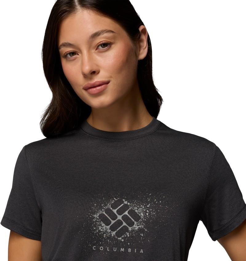 Parsons Point SS Graphic Tee - Womens - black heather / splattered 1