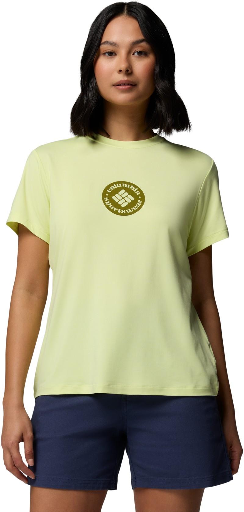 Parsons Point SS Graphic Tee - Womens - citron haze heather / gem focused 1