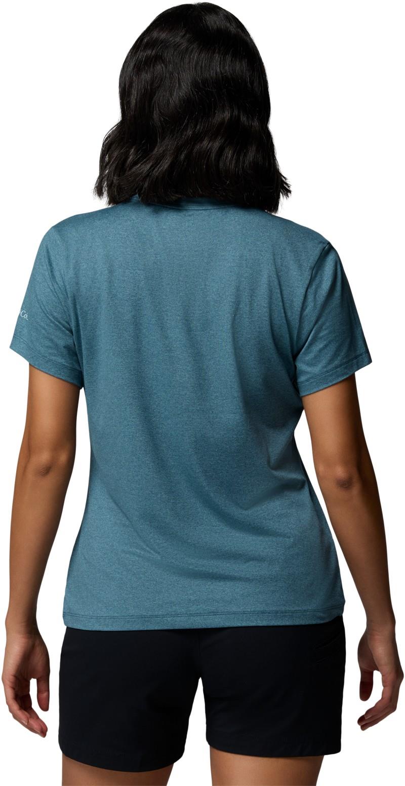 Parsons Point SS Graphic Tee - Womens - everblue heather / gem focused 1