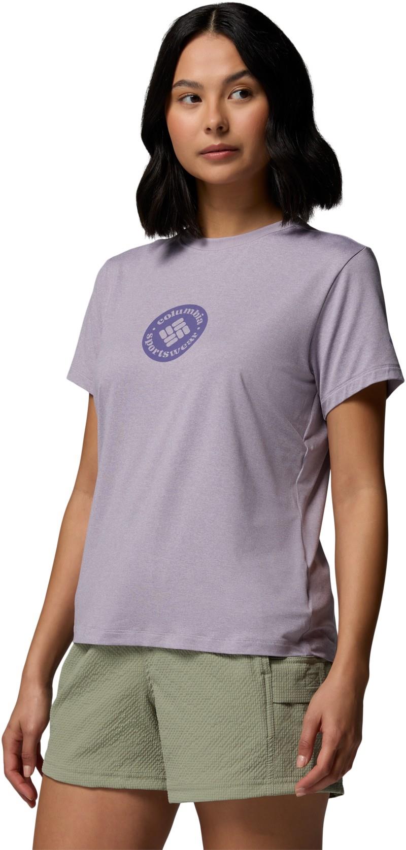 Parsons Point SS Graphic Tee - Womens - lavender pearl heather / gem focused 1