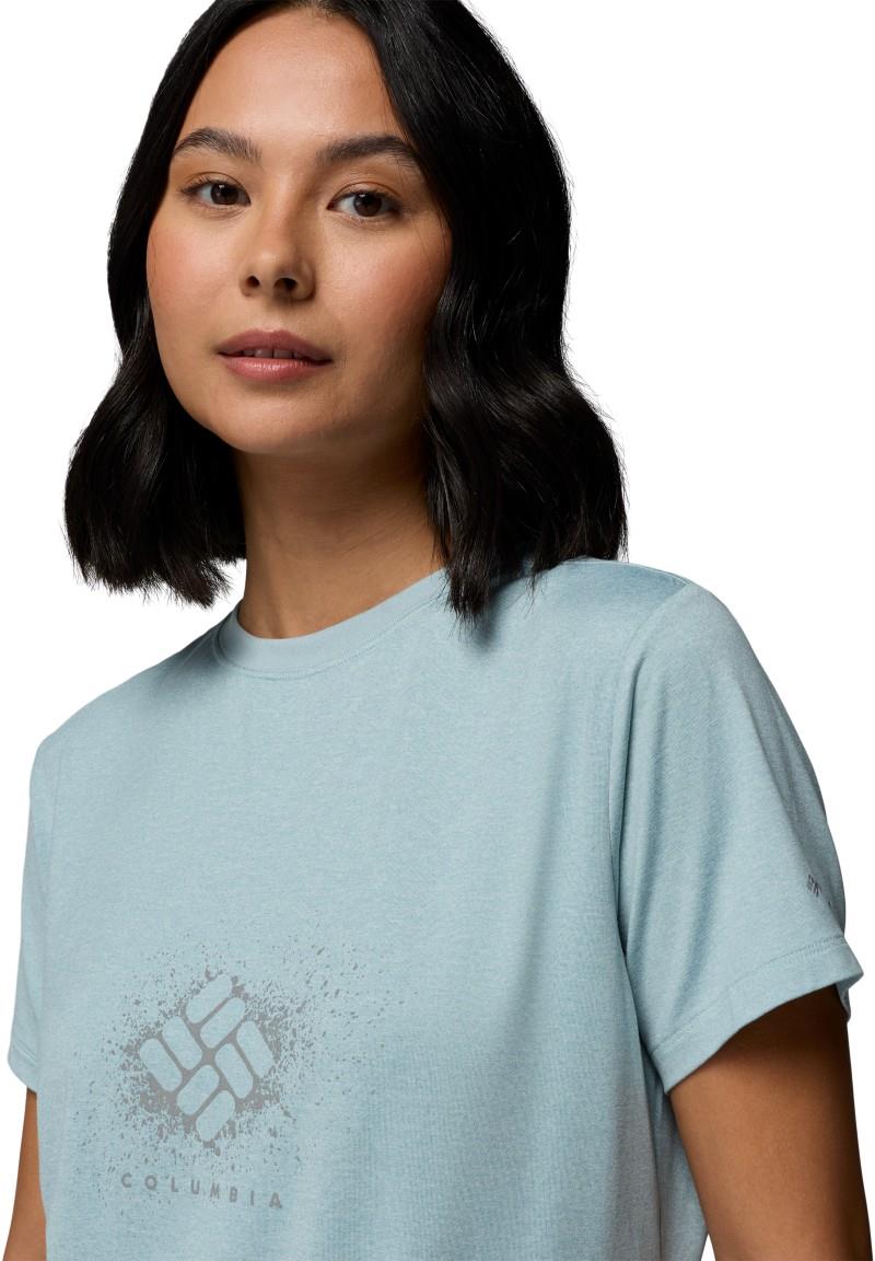 Parsons Point SS Graphic Tee - Womens - marine light heather / splattered 1