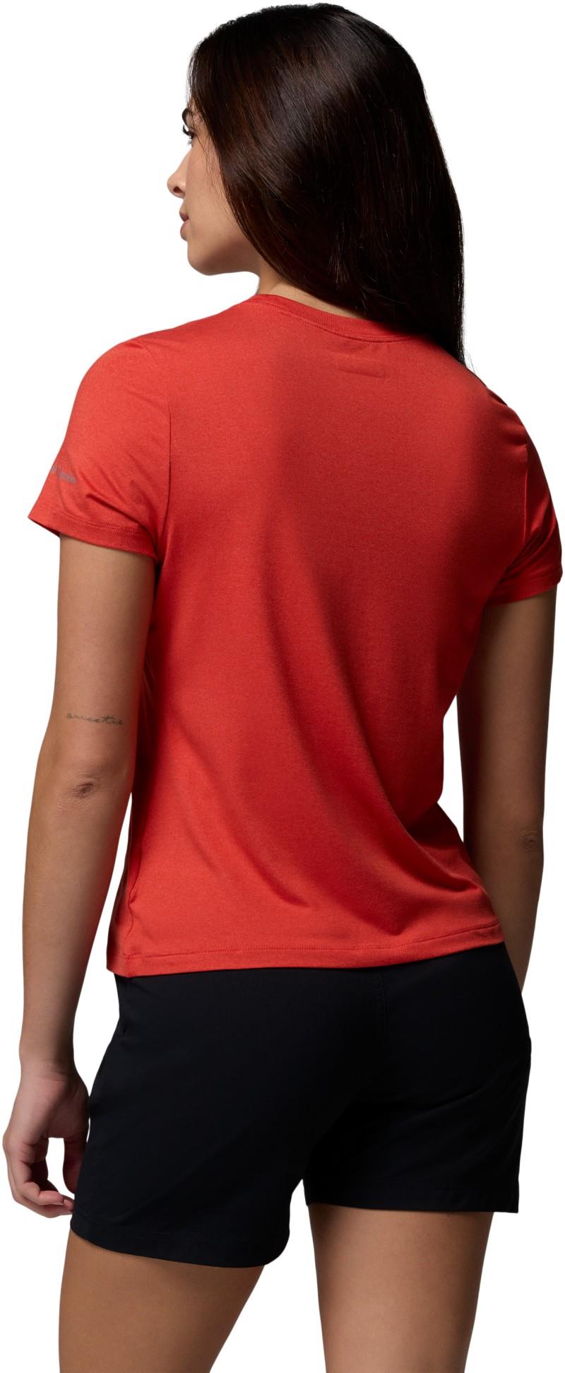 Parsons Point SS Graphic Tee - Womens - poppy red heather / splattered 1