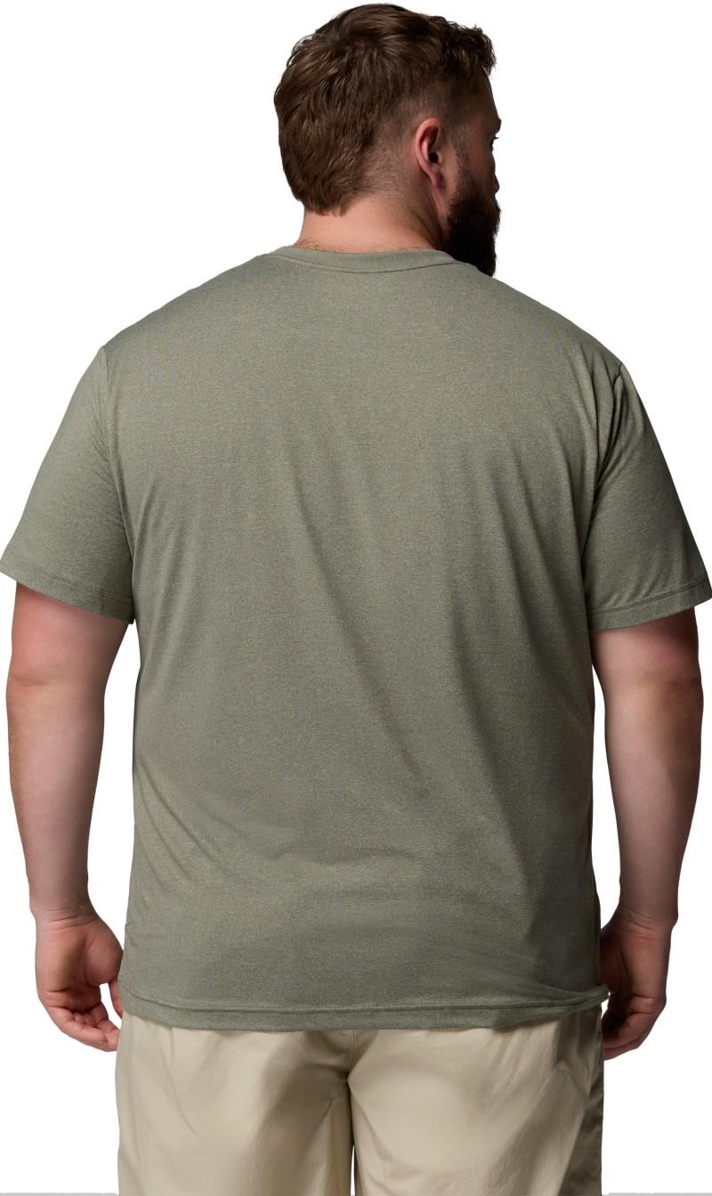 Parsons Point SS Logo Tee, Extended - Mens - stone green / heather 1