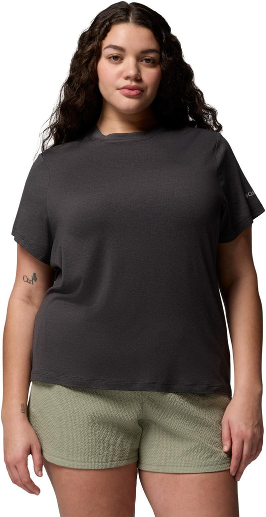 Parsons Point SS Logo Tee, Extended - Womens - black heather 1