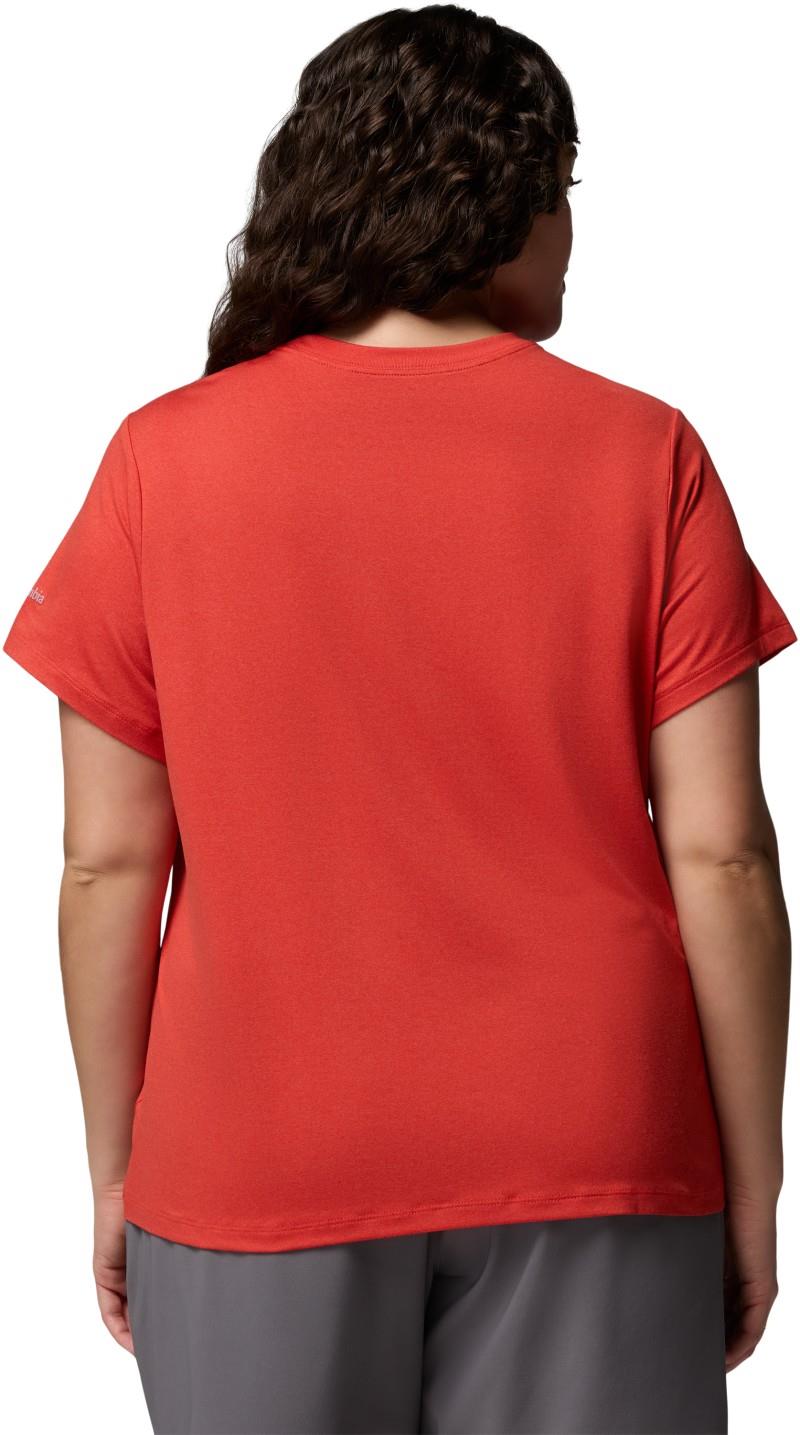 Parsons Point SS Logo Tee, Extended - Womens - poppy red heather 1