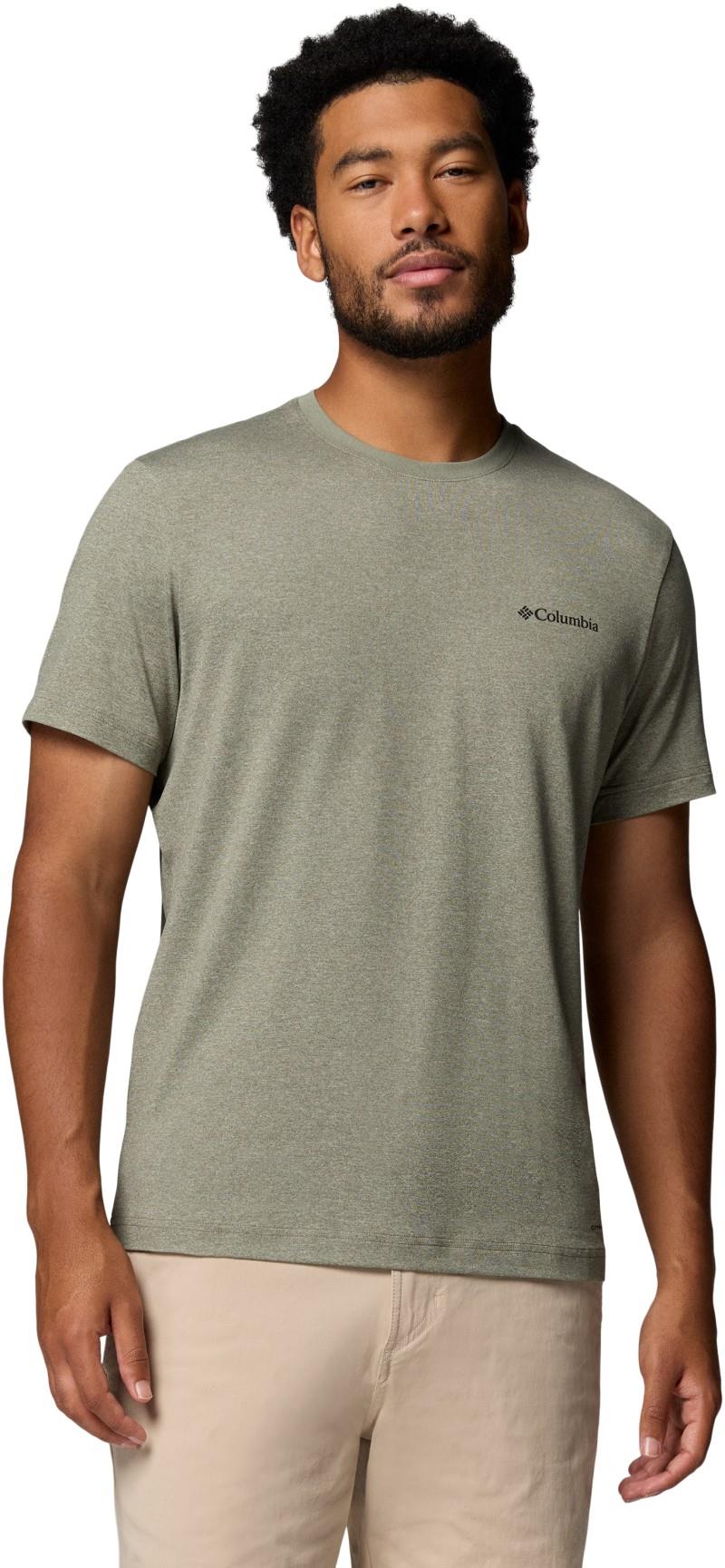 Parsons Point SS Logo Tee - Mens - stone green / heather 1