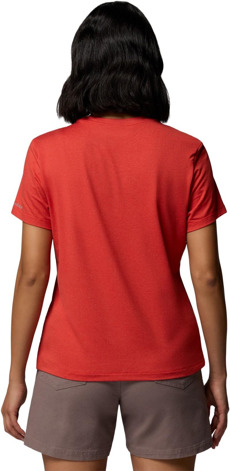 Parsons Point SS Logo Tee - Womens - poppy red heather 1