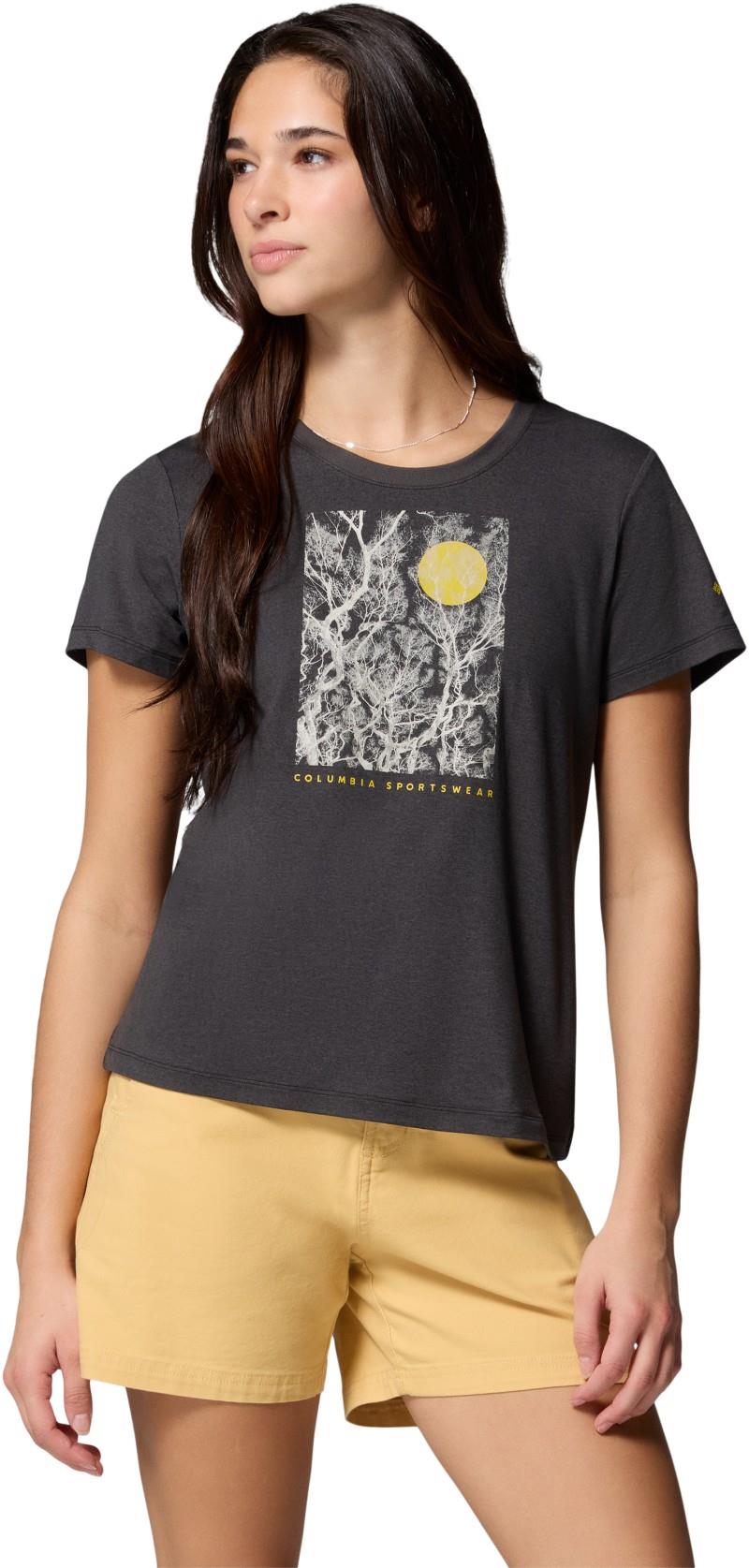 Parsons Point SS Scoop Tee - Womens - black heather / canopy view 1