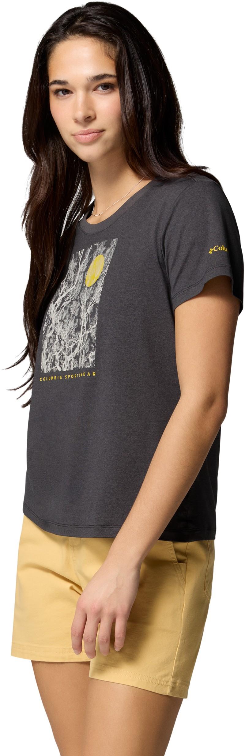 Parsons Point SS Scoop Tee - Womens - black heather / canopy view 1