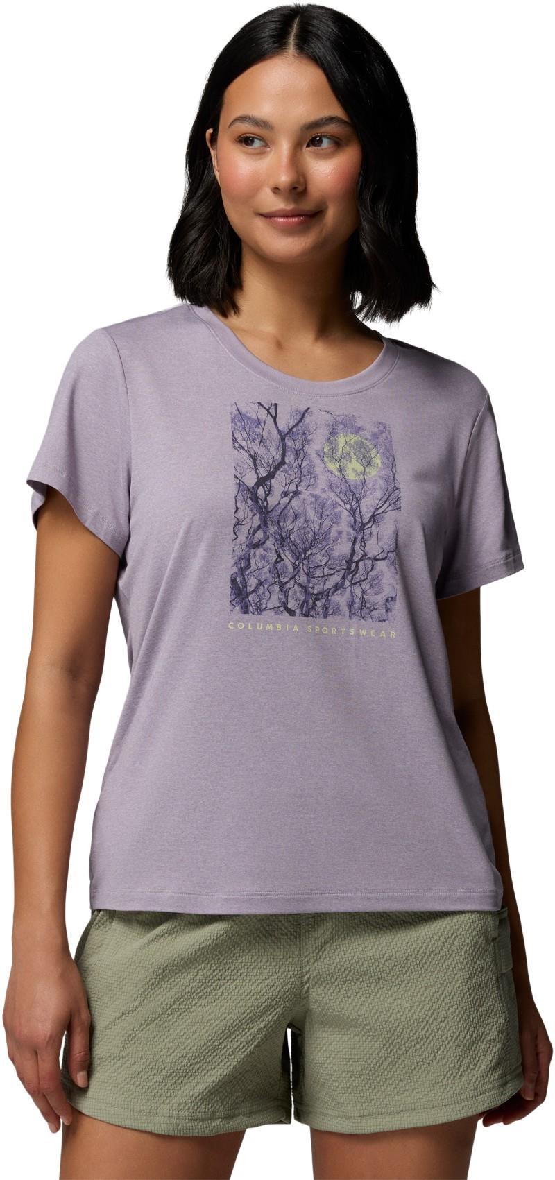Parsons Point SS Scoop Tee - Womens - lavender pearl heather / canopy view 1