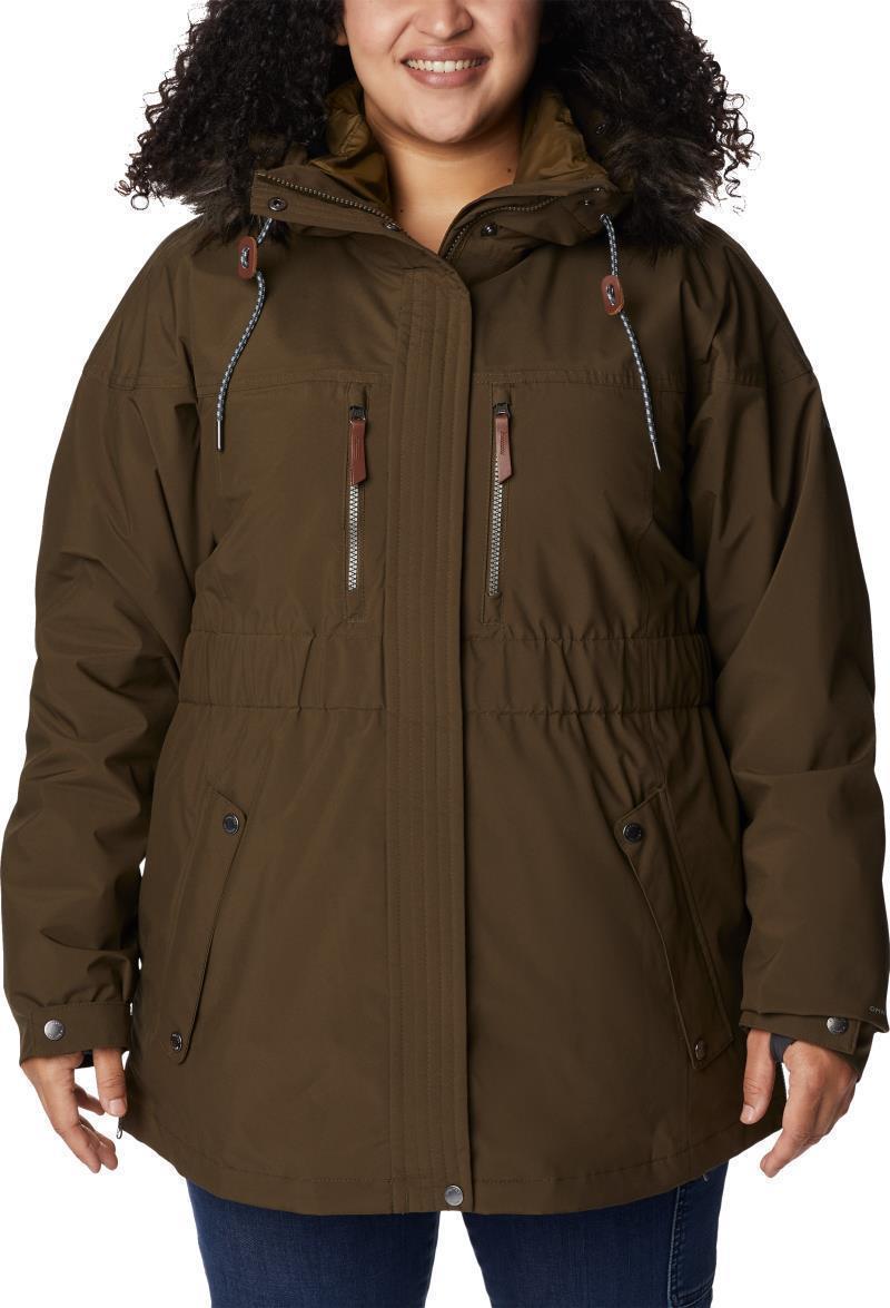 Payton Pass Interchange Jacket - Plus - Womens - Olive Green / Black Sherpa 1