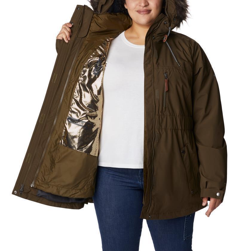 Payton Pass Interchange Jacket - Plus - Womens - Olive Green / Black Sherpa 4