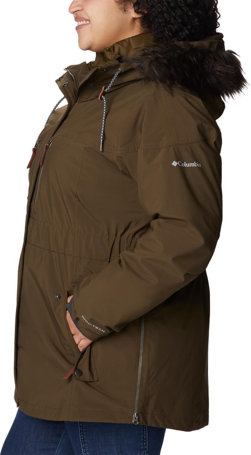 Payton Pass Interchange Jacket - Plus - Womens - Olive Green / Black Sherpa 5